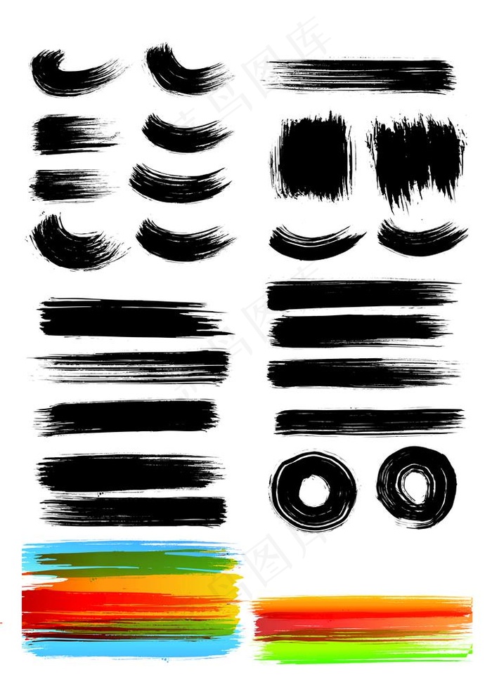 笔刷  笔触图片cdr矢量模版下载