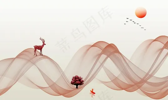 新中式背景墙图片