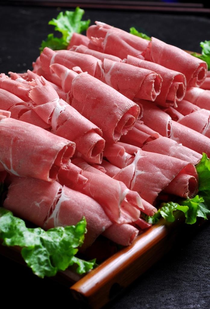 高清肥牛羊肉卷火锅原料食材图片