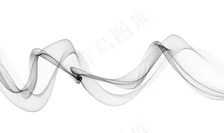 手绘抽象黑白烟雾线条图片