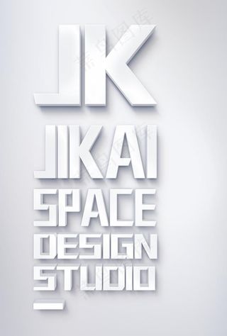 立体文字LOGO贴图样机图片