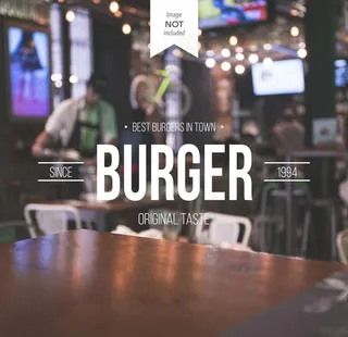 时尚汉堡包店铺海报矢量素材图片