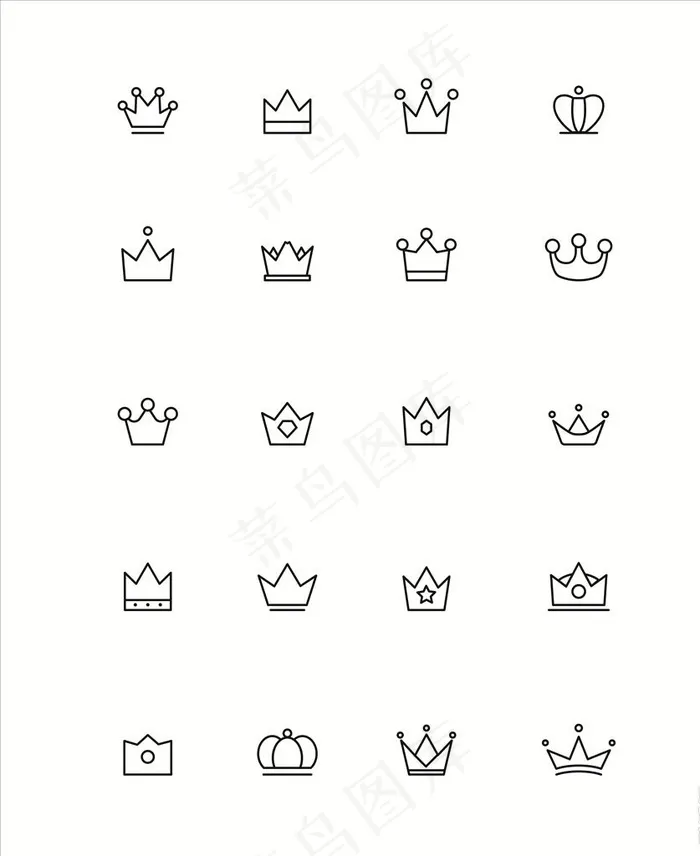 皇冠 皇冠小图标图片ai矢量模版下载