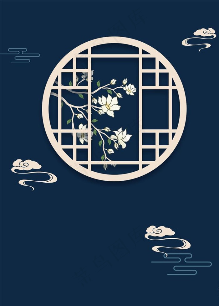 中国风复古质感海报背景图片