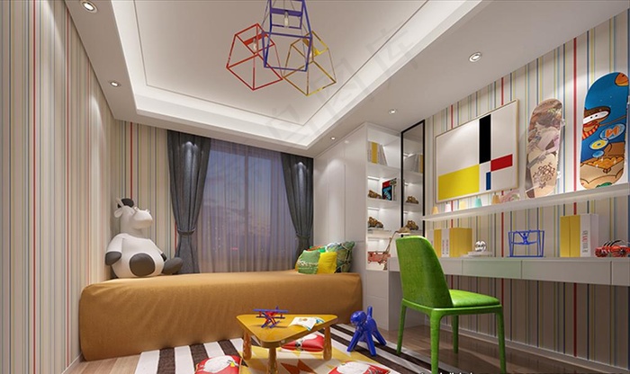 儿童房3D场景模型图片
