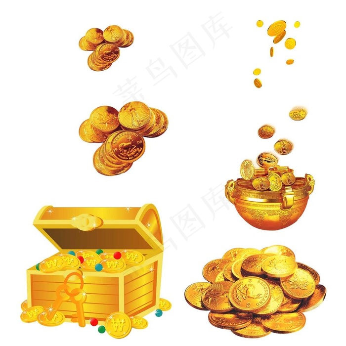 金币 百宝箱图片psd模版下载