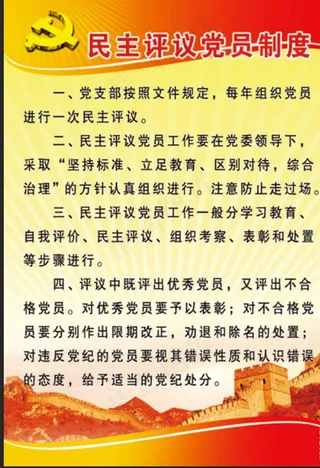 民主评议党员制度图片