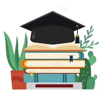 卡通书本学士帽图片 卡通书本学士帽图片