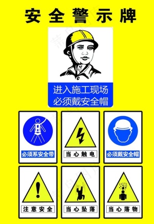 安全警示牌图片