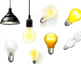 矢量灯泡元素图片
