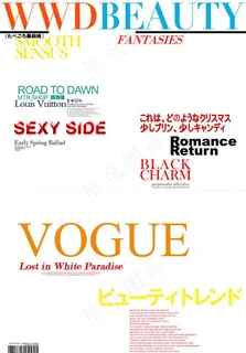 英文 时尚杂志 人像  字体图片