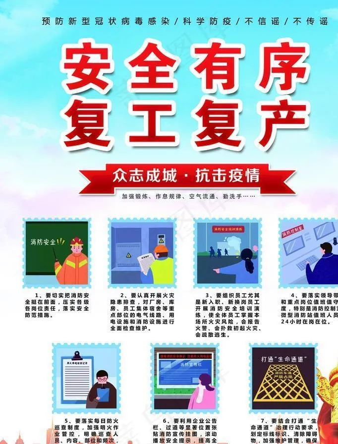 消防 救援 复工 复产 安全图片(4913X6744(DPI:300))psd模版下载