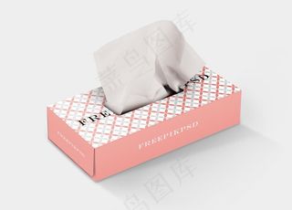 纸巾盒包装效果图样机图片