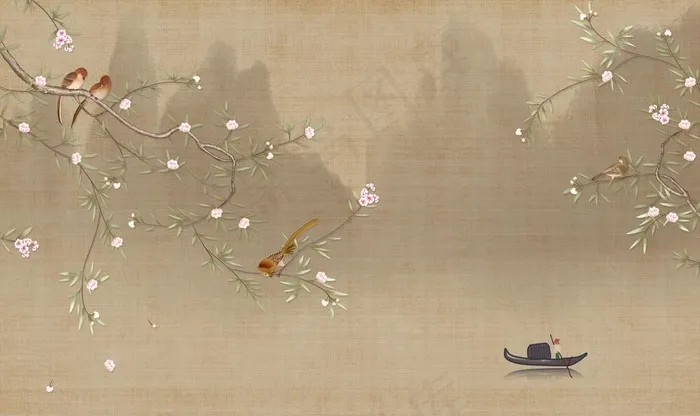 植物花鸟中国风中式传统装饰画图片