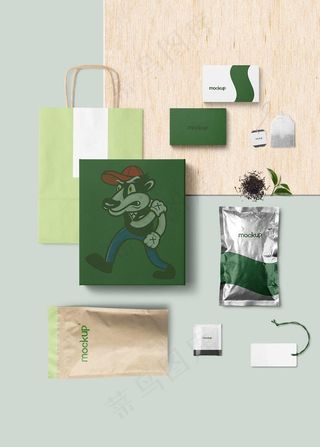 茶叶包装vi样机图片