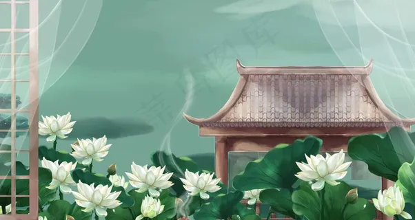 大气国潮风景画图片