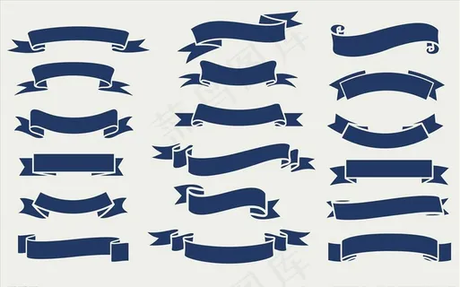 矢量标签彩带图片