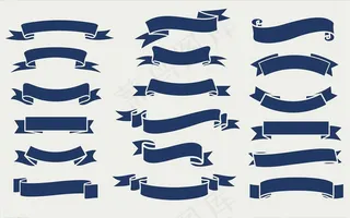 矢量标签彩带图片