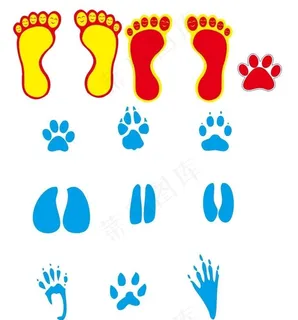 矢量脚印图片