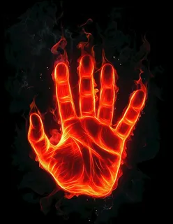 火焰手掌图片 火焰手掌图片