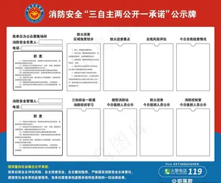 消防安全公示牌图片