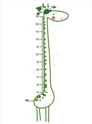 身高墙 儿童房 长颈鹿  背景图片