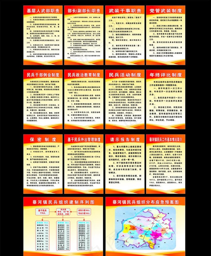 人武部制度牌图片(210X297)cdr矢量模版下载