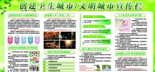 创建国家卫生城市文明城市宣传栏图片