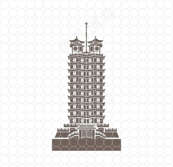 郑州二七纪念塔图片cdr矢量模版下载