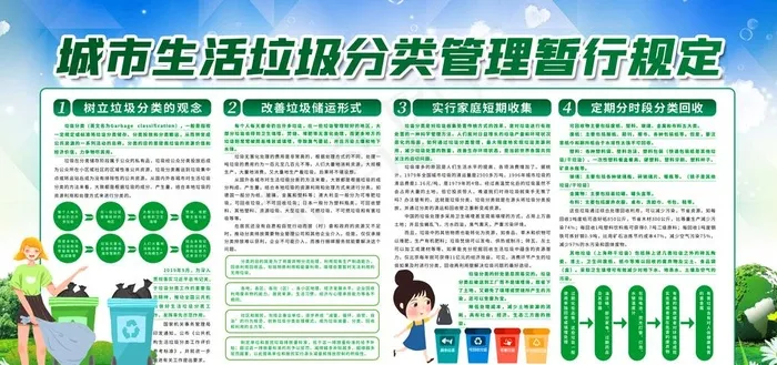 垃圾分类展板图片(4724X2369(DPI:150))psd模版下载