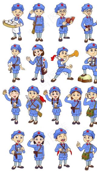 Q版红军人物图片