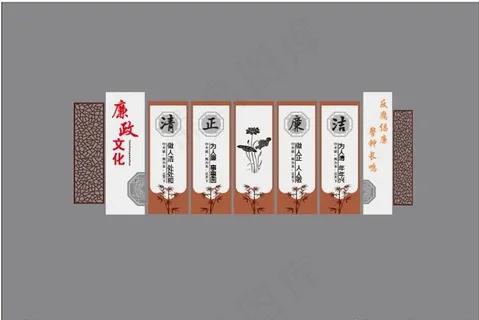 廉政文化墙图片