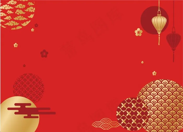 新年素材图片ai矢量模版下载