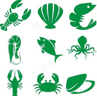 海鲜图案图片