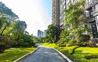 地产 小区 园林 实景 拍菜鸟图库片