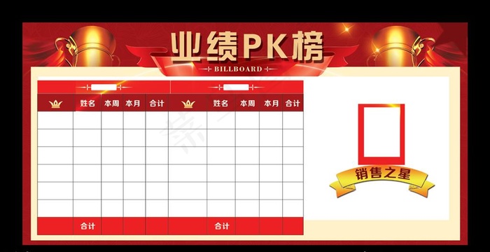 业绩PK图片(8505X4253(DPI:180))psd模版下载