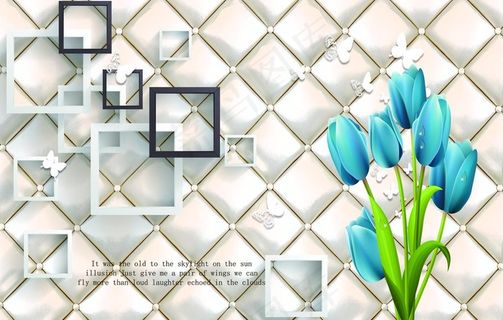 软包花卉背景墙图片