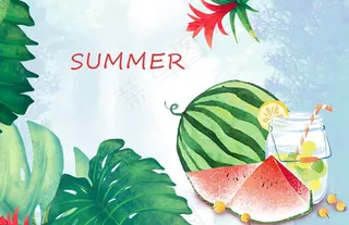 夏天西瓜图片