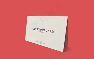 独立式贺卡样机图片