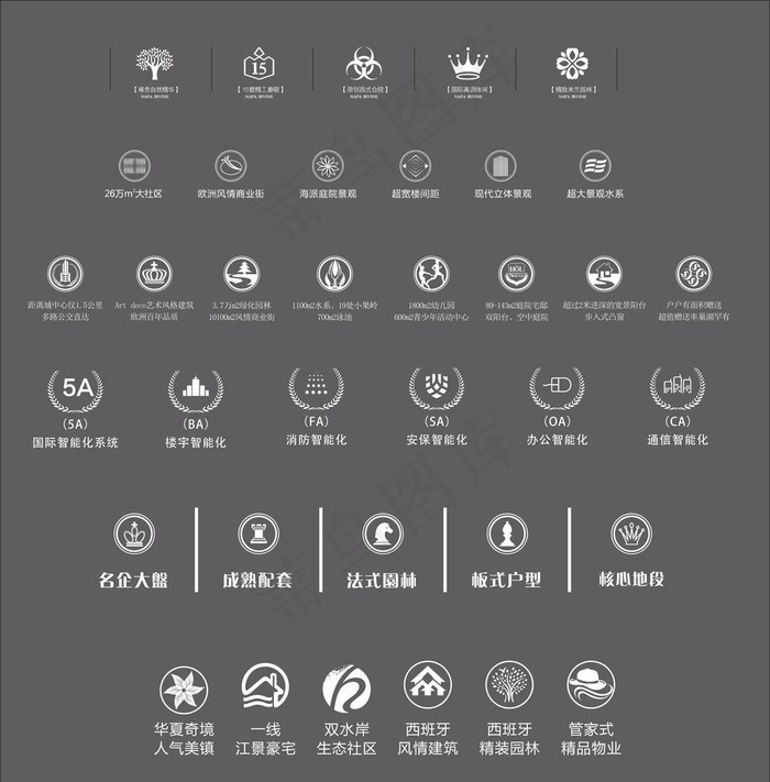 地产广告小icon图片cdr矢量模版下载