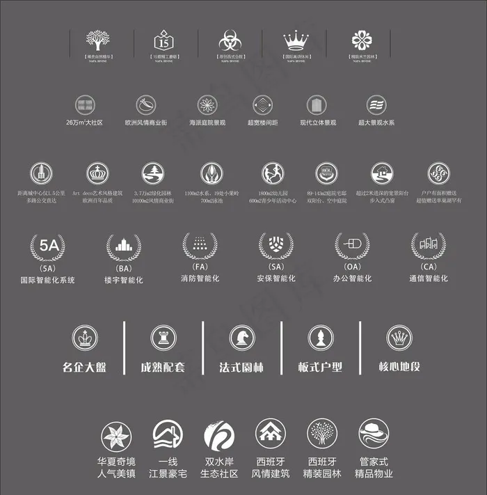 地产广告小icon图片cdr矢量模版下载