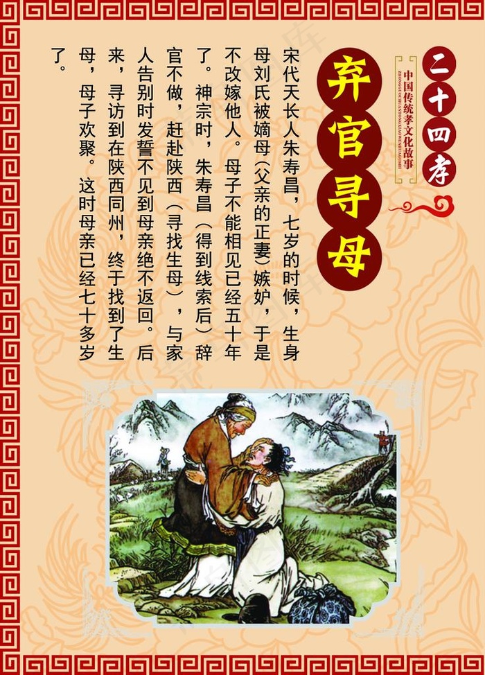 24孝图图片psd模版下载