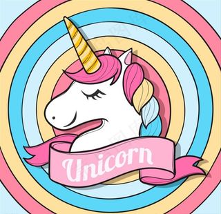 卡通独角兽图片
