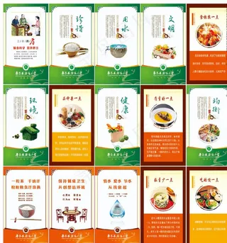 食堂文化 学校展板 食堂标语图片