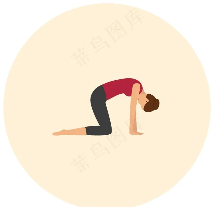 瑜伽动作图片eps,ai矢量模版下载