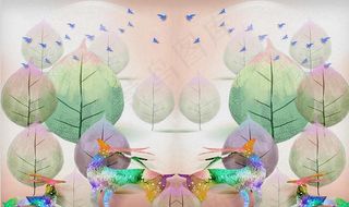 文艺北欧背景墙图片