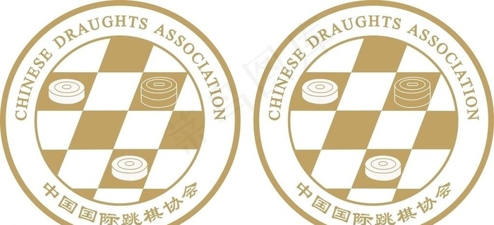 中国国际跳棋协会会标图片cdr矢量模版下载