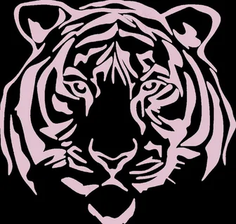 老虎头线条图图片