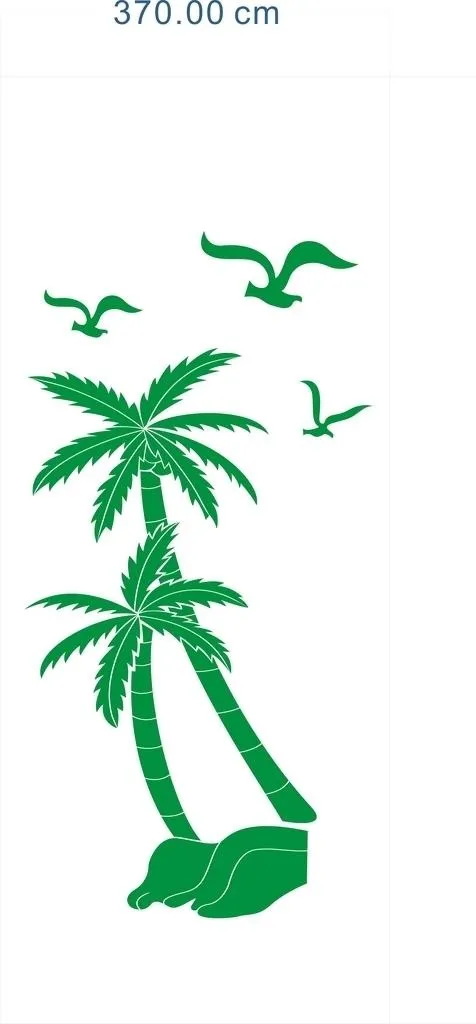 椰子树  标志图片cdr矢量模版下载