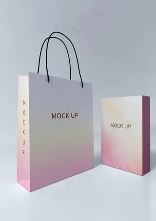 手提礼盒样机图片